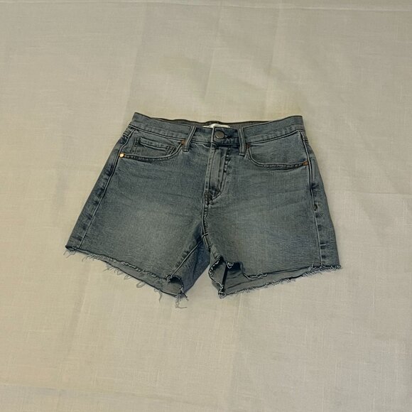 New without Tag 1822 Denim High Rise Loose Shorts 00/24 Light Wash Blue - Picture 1 of 2
